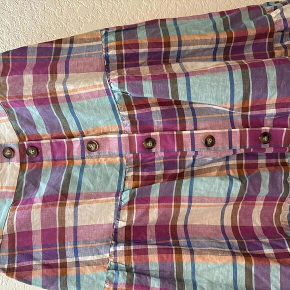 Women’s KITRI Lupeta Plaid Button Down Skirt Size 8 - Picture 2 of 8